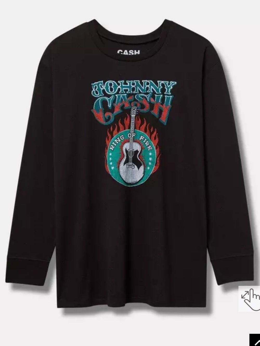 Torrid Johnny Cash Classic Fit Cotton Long Sleeve Drop Shoulder Tee